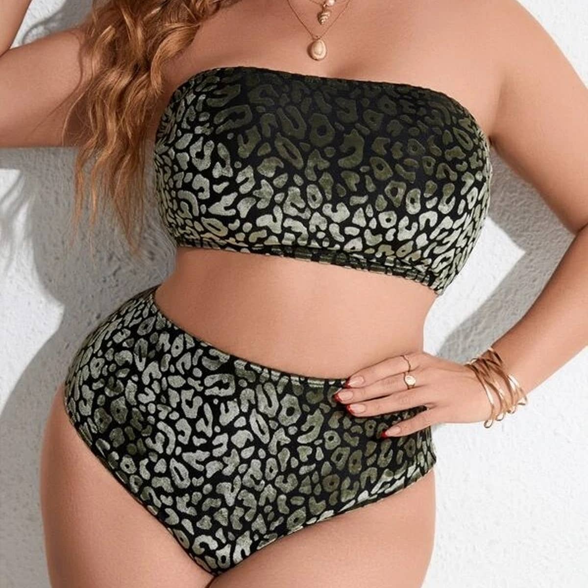 PLUS SIZE HIGH WAISTED BIKINI SWIMSUIT_CWMW0207