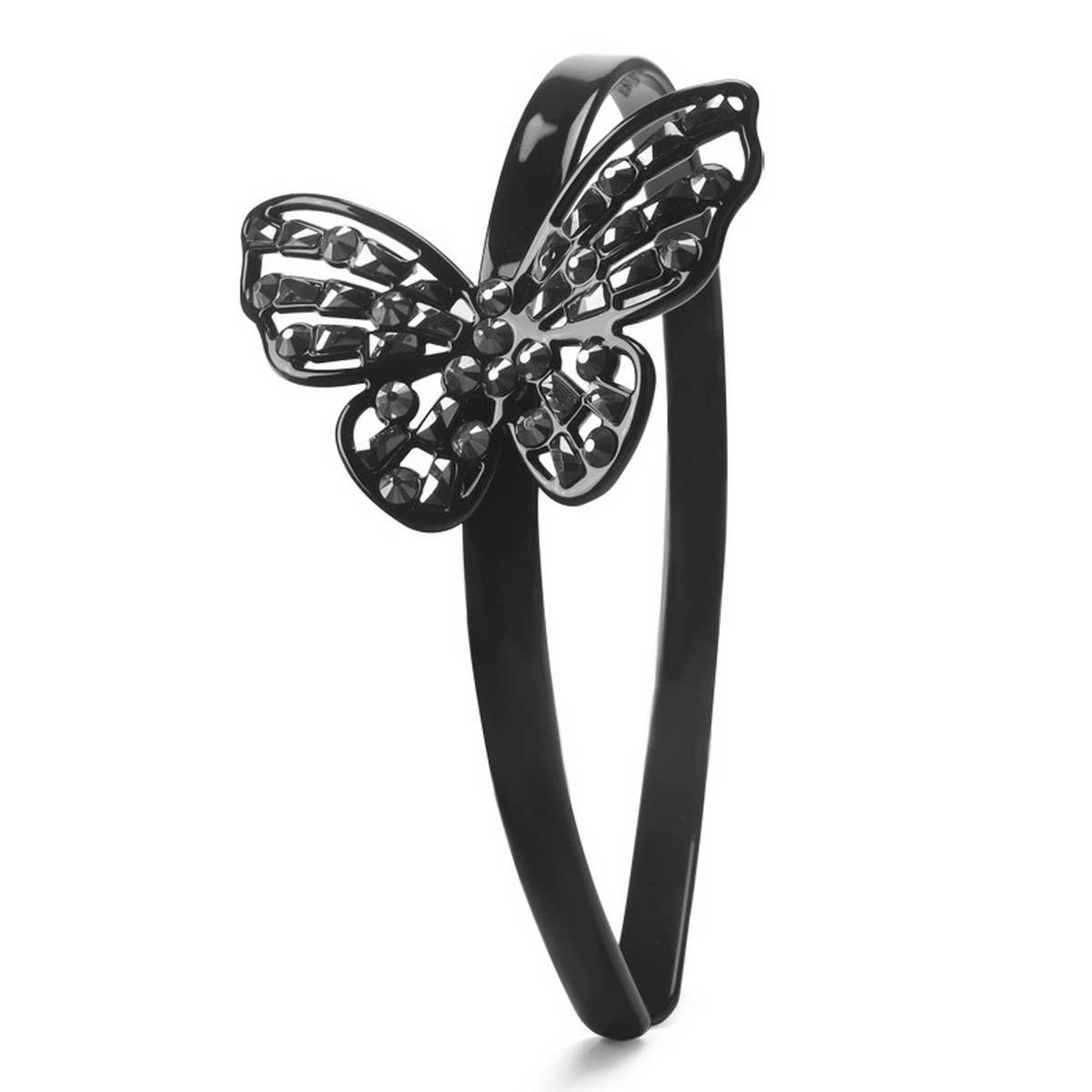 VINTAGE ACETATE BUTTERFLY DIAMOND HEADBAND HAIRPIN