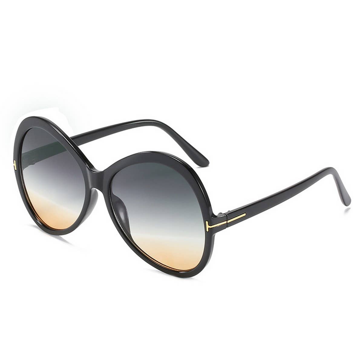 LARGE FRAME TOAD TRENDY T-SHAPE SUNGLASSES WOMEN