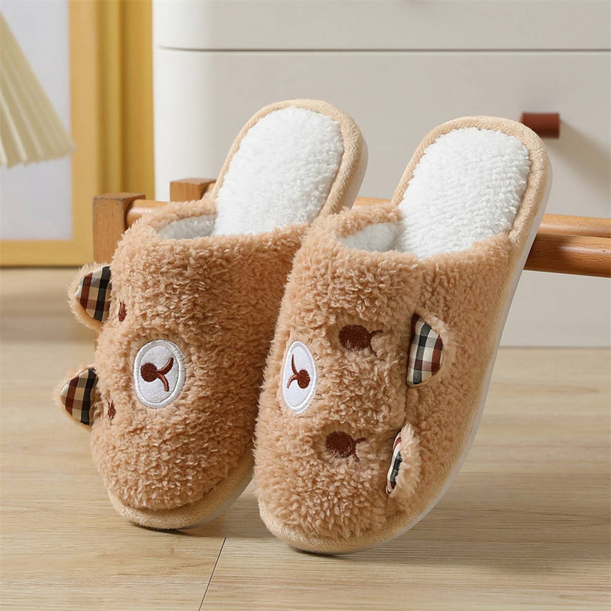 HOUSEHOLD CUTE CARTOON BEAR COTTON SLIPPERS