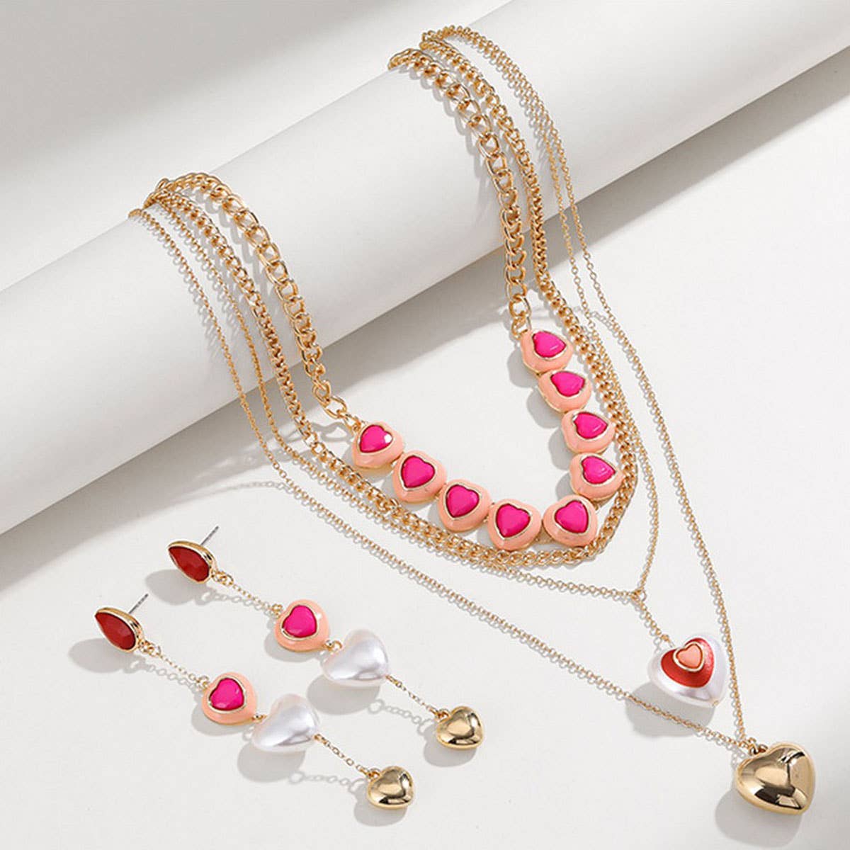 NEW STYLE STACKING NECKLACE FASHION LONG EARRINGS_CWAJE2922
