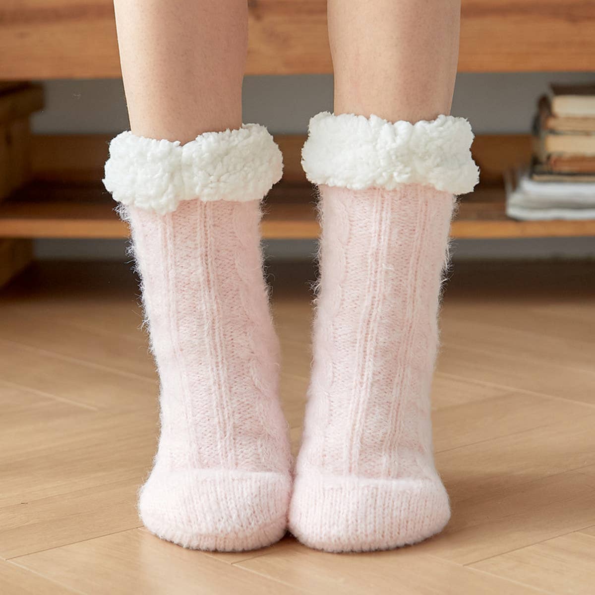 WOMEN PLUSH SNOW SOCKS PLUSH INDOOR SLIPPERS