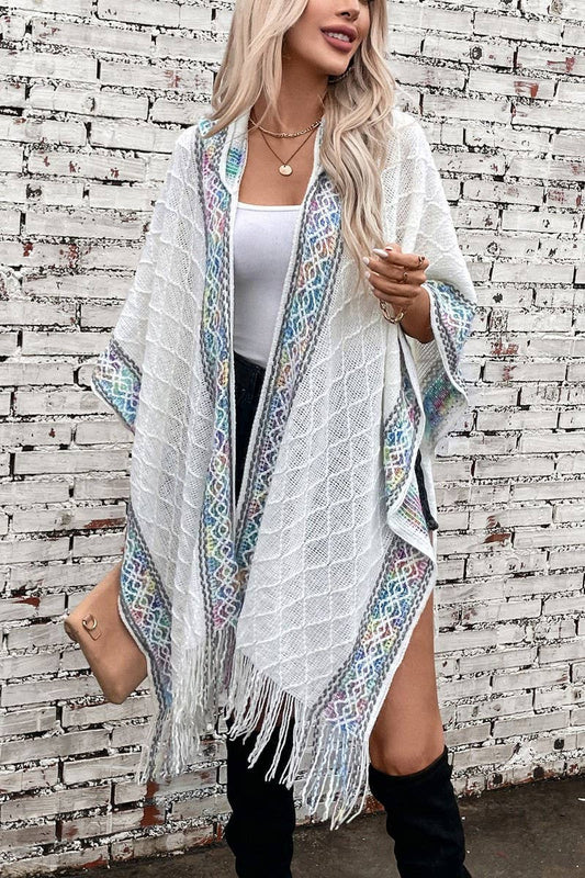 CWOCAS0048_ETHNIC KNITTED HOODED TASSEL CAPE SHAWL