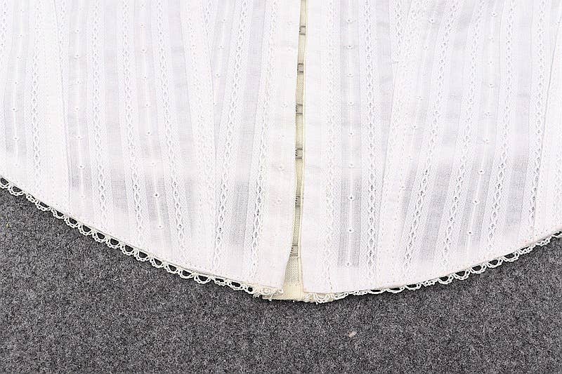 Sexy one-shoulder hook-button flower vest