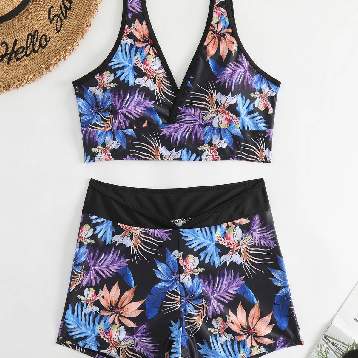 TANK TOP PRINTED TWO-PIECE SWIMSUIT SET