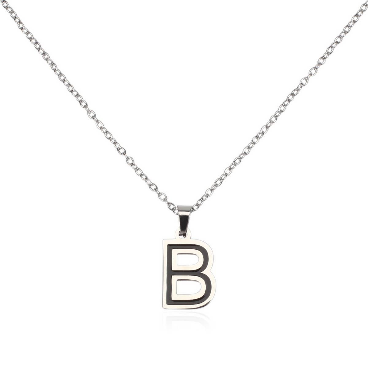 CWAJE05716_STAINLESS STEEL ALPHABET LETTER PENDANT NECKLACE