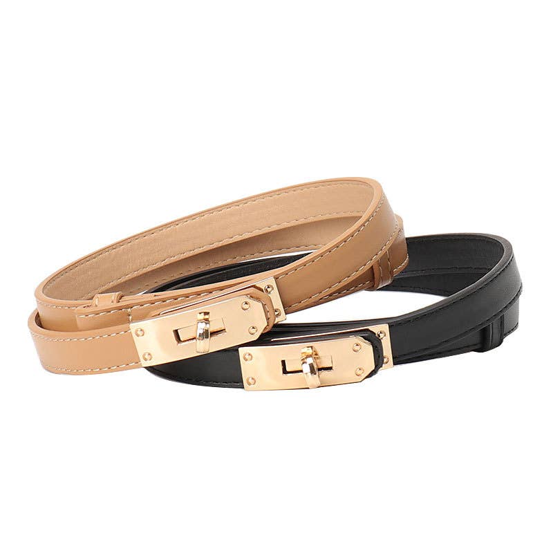 High-end lockable thin waist strap