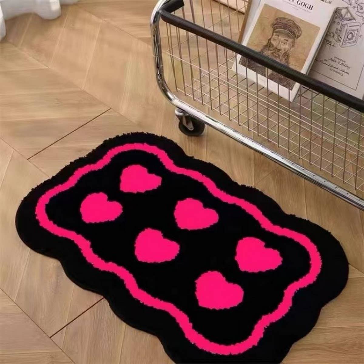 Fleece Bathroom Mat, Absorbent Non-Slip Door Rug