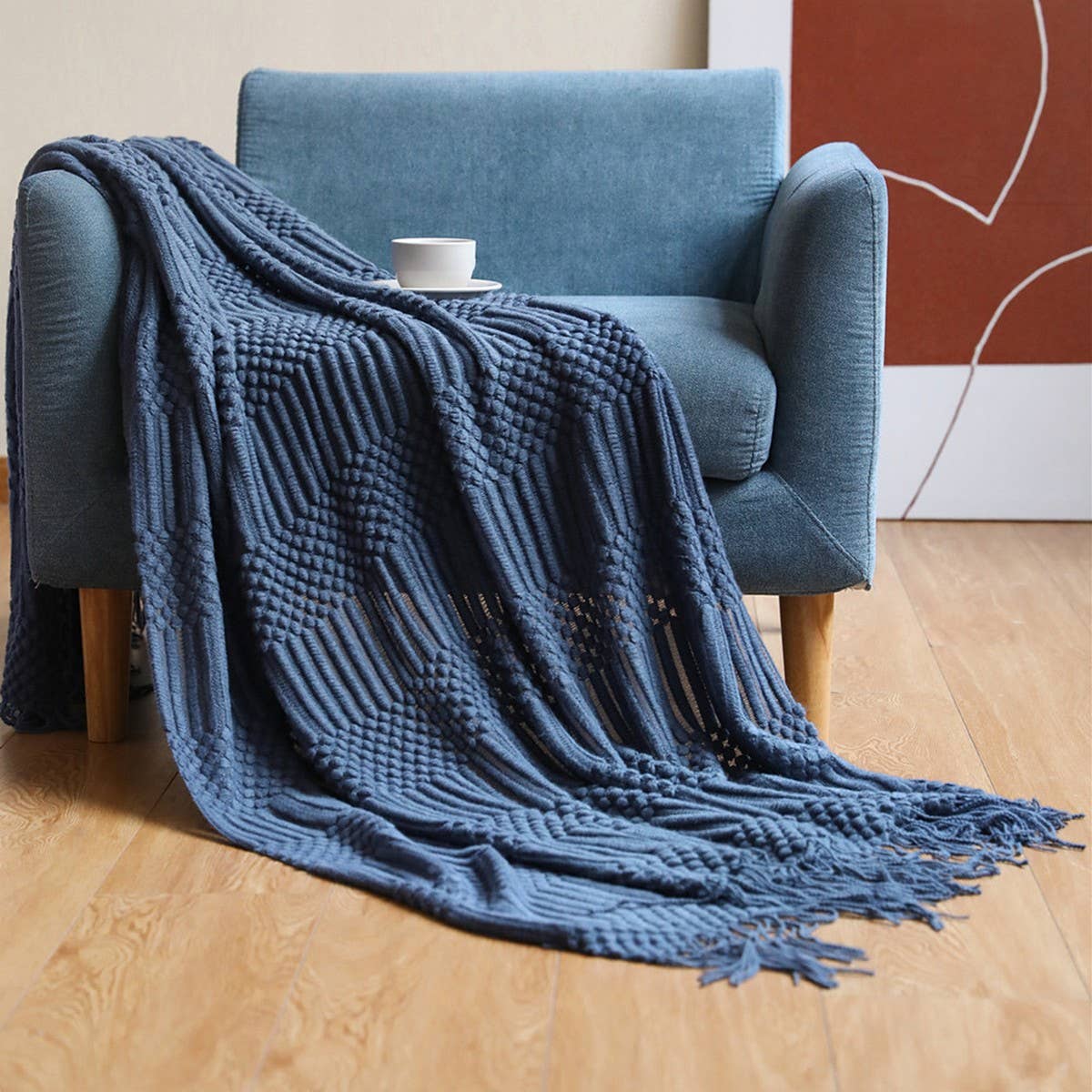 DOUDOU BLANKET FRINGED SHAWL BLANKET