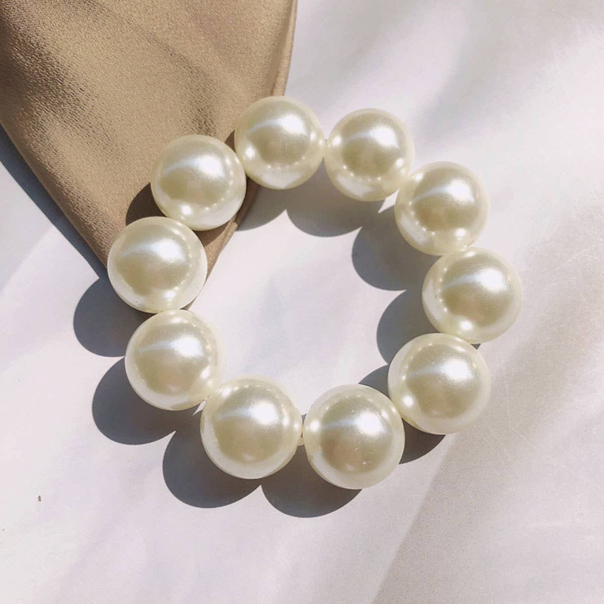 Pearl Hair Tie Bracelet for Women, Chic & Sweet_CWAHA0128
