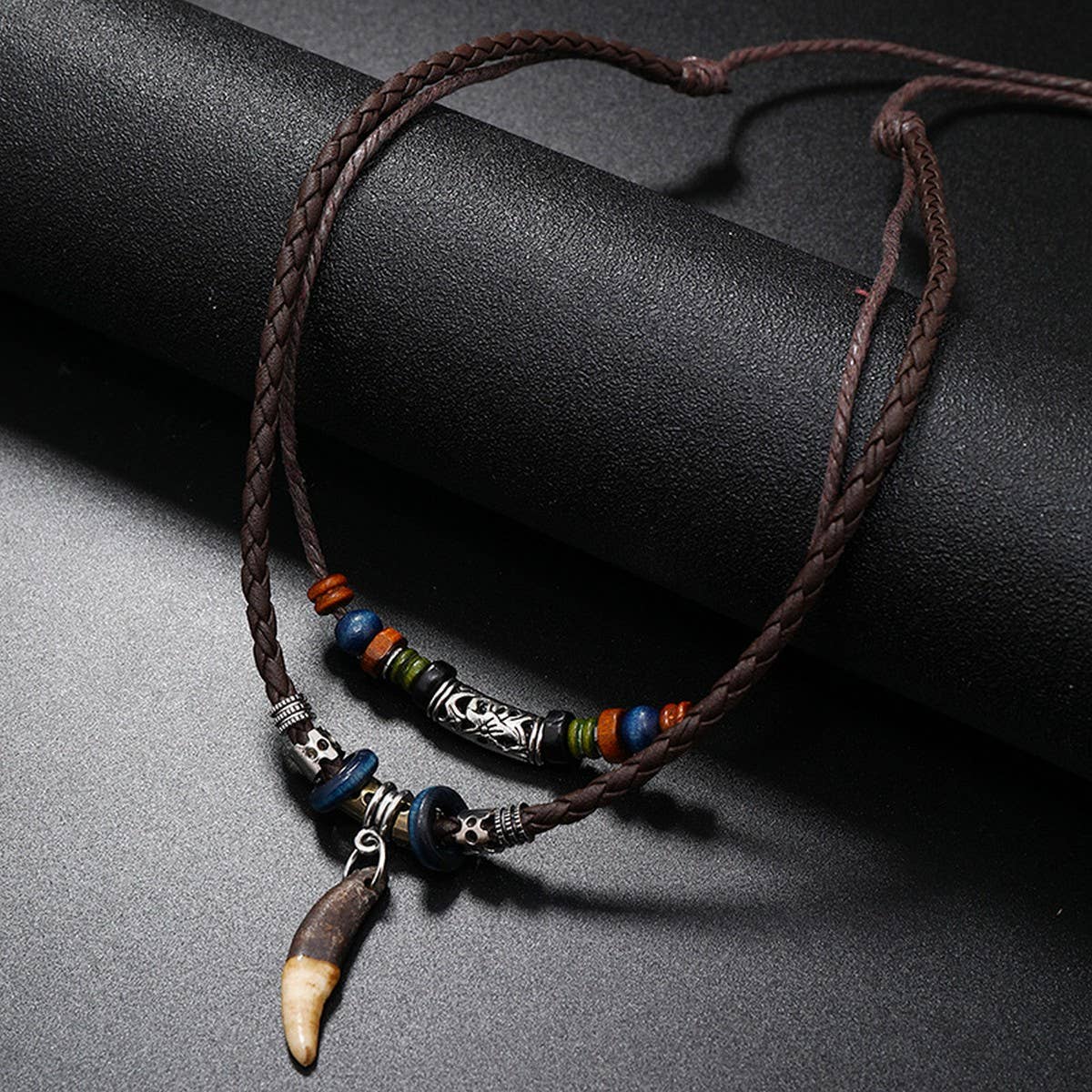 RETRO ETHNIC STYLE DOG TOOTH PENDANT NECKLACE_CWMM4577
