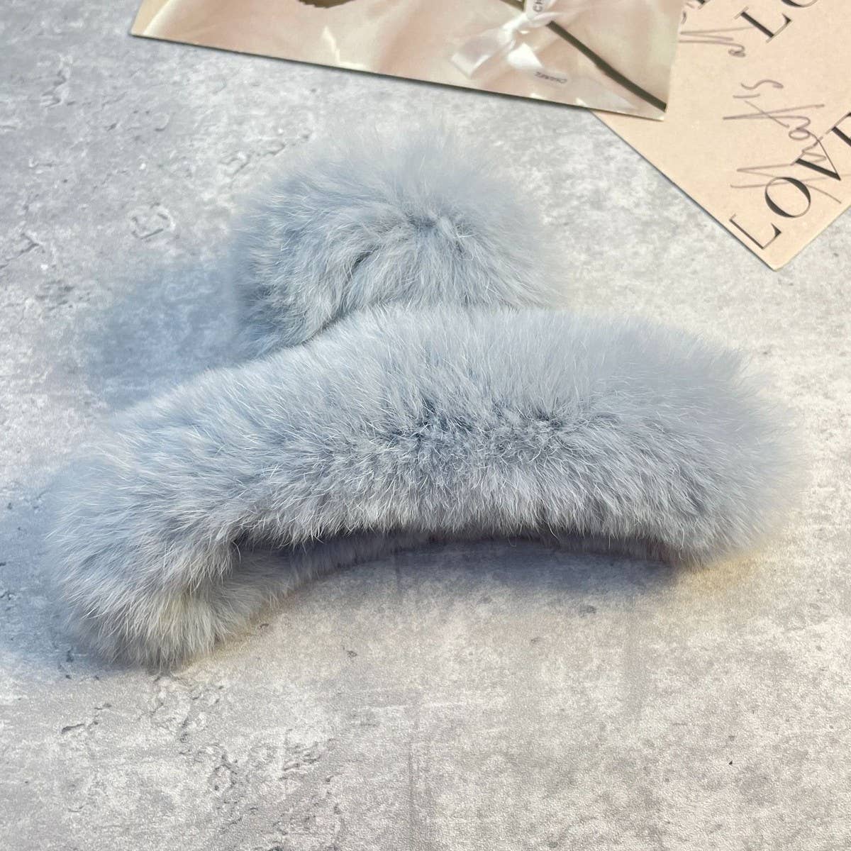 Rex Rabbit Fur Claws - Elegant Mixed Color Clips