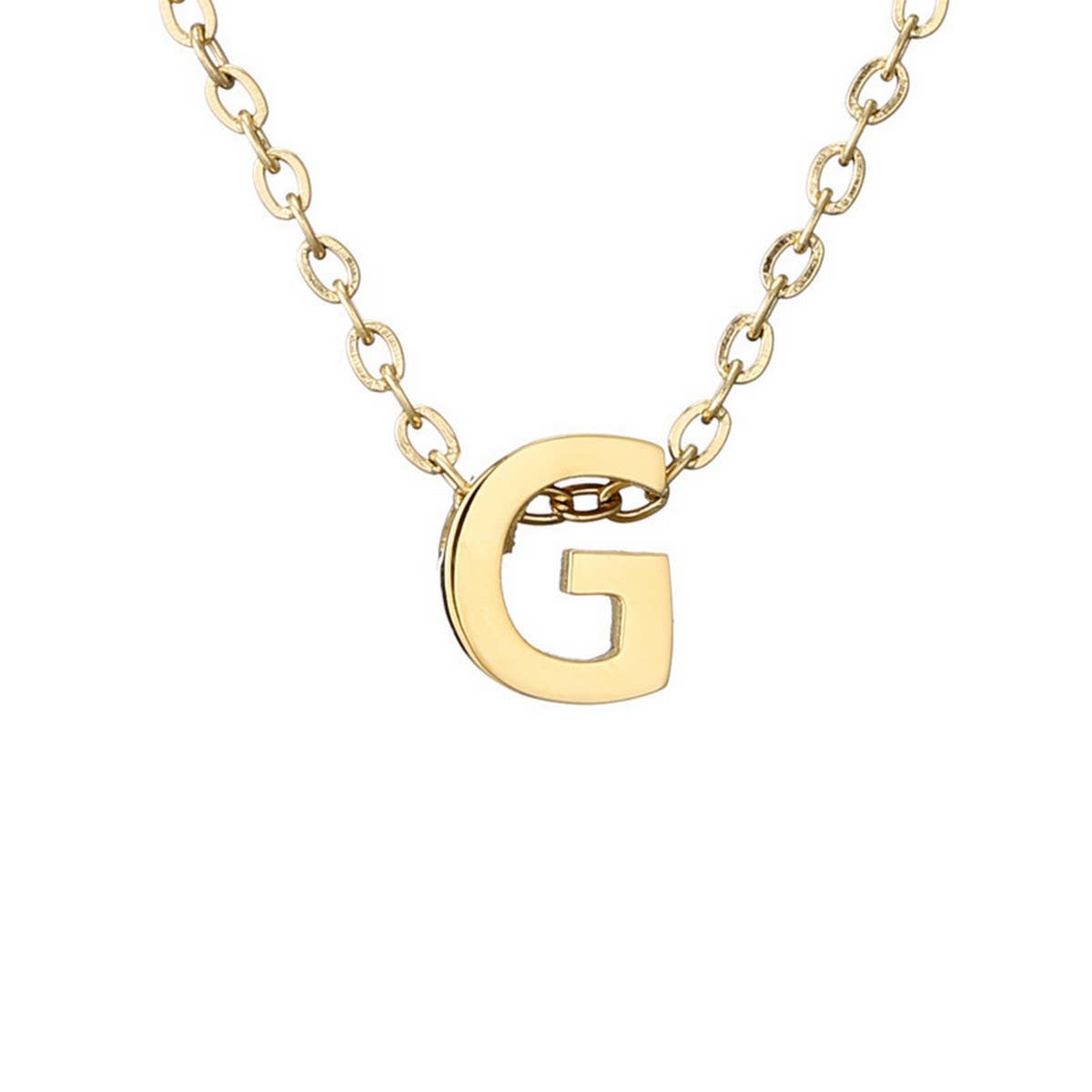 NEW CREATIVE STAINLESS STEEL GOLD LETTER NECKLACE