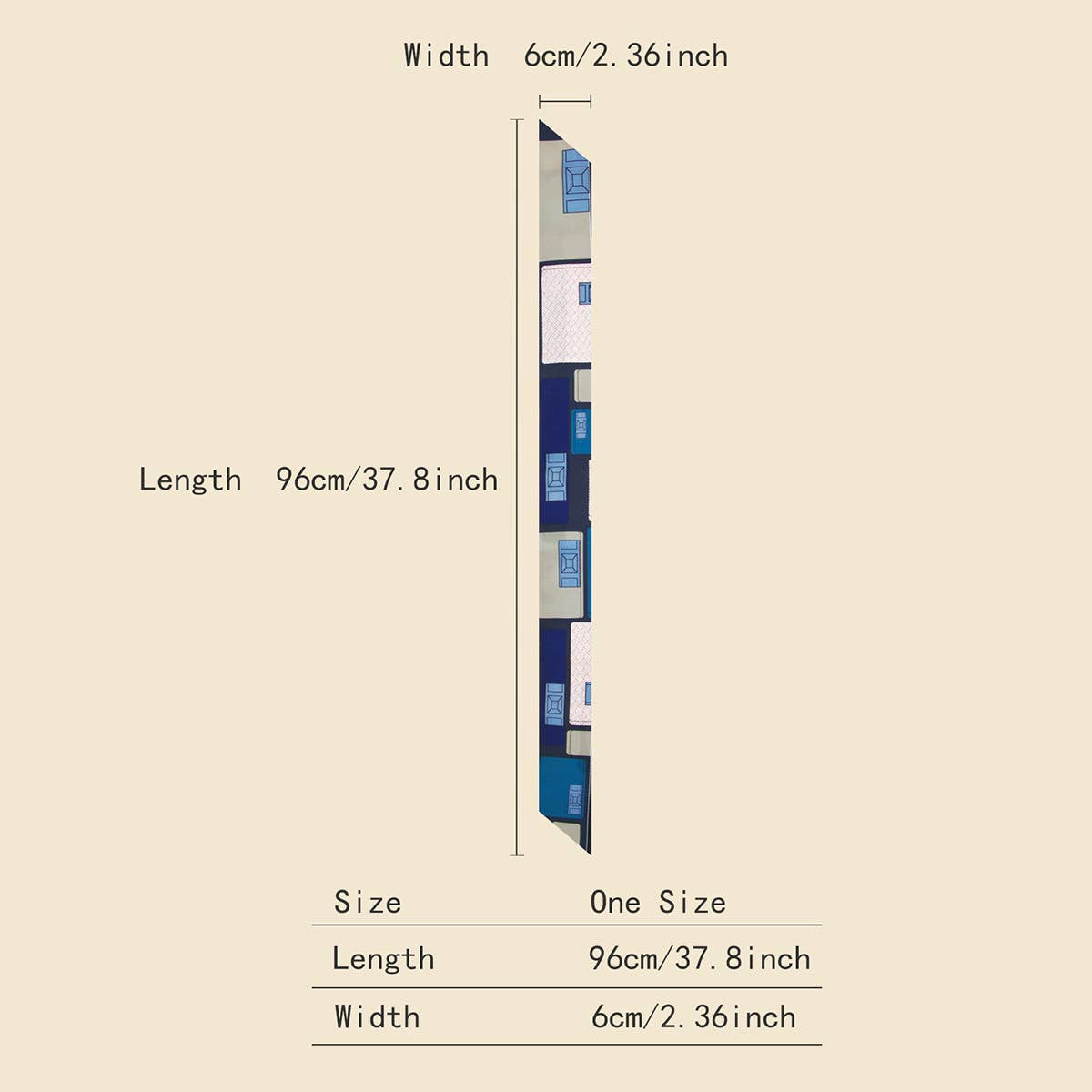 Floral Letter Skinny Twilly Scarf for Hair & Bag