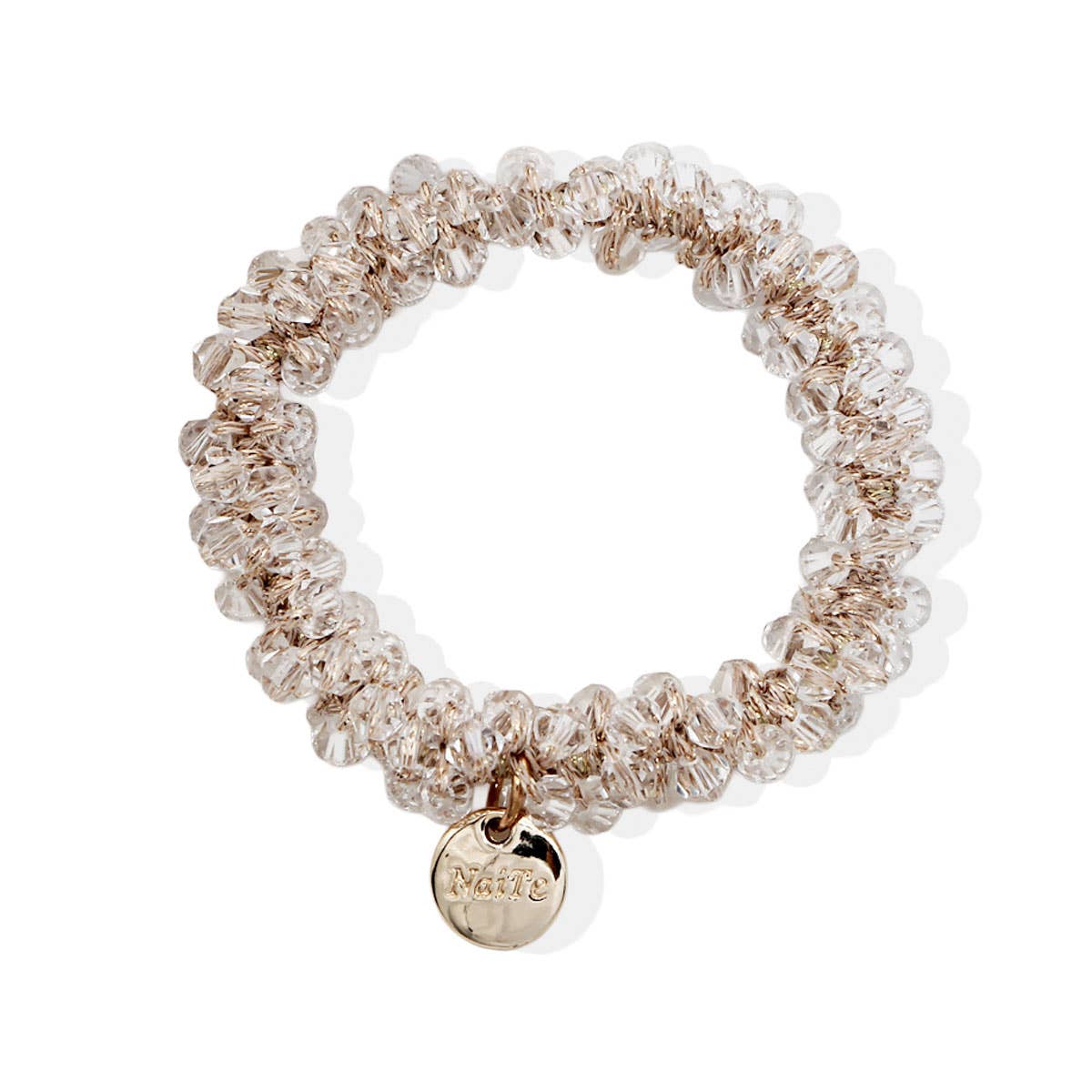 Beaded Crystal Hair Tie Bracelet for Women_CWAHA0131