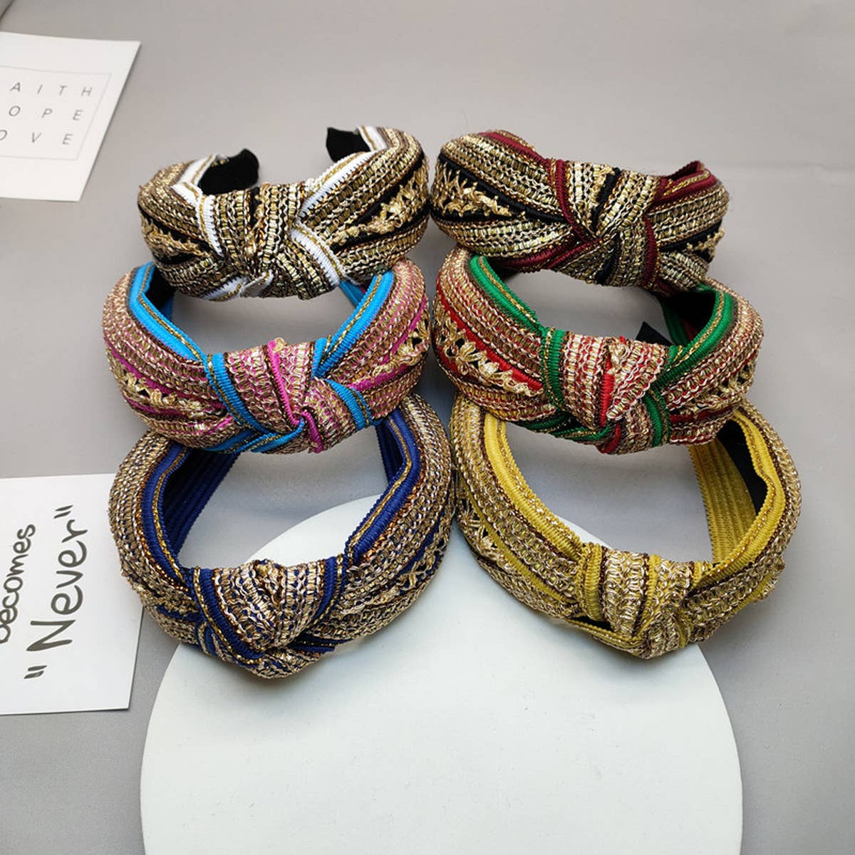 BRAIDED WIDE BAND NON-SLIP BOHEMIAN HEADBAND_CWAHA2603