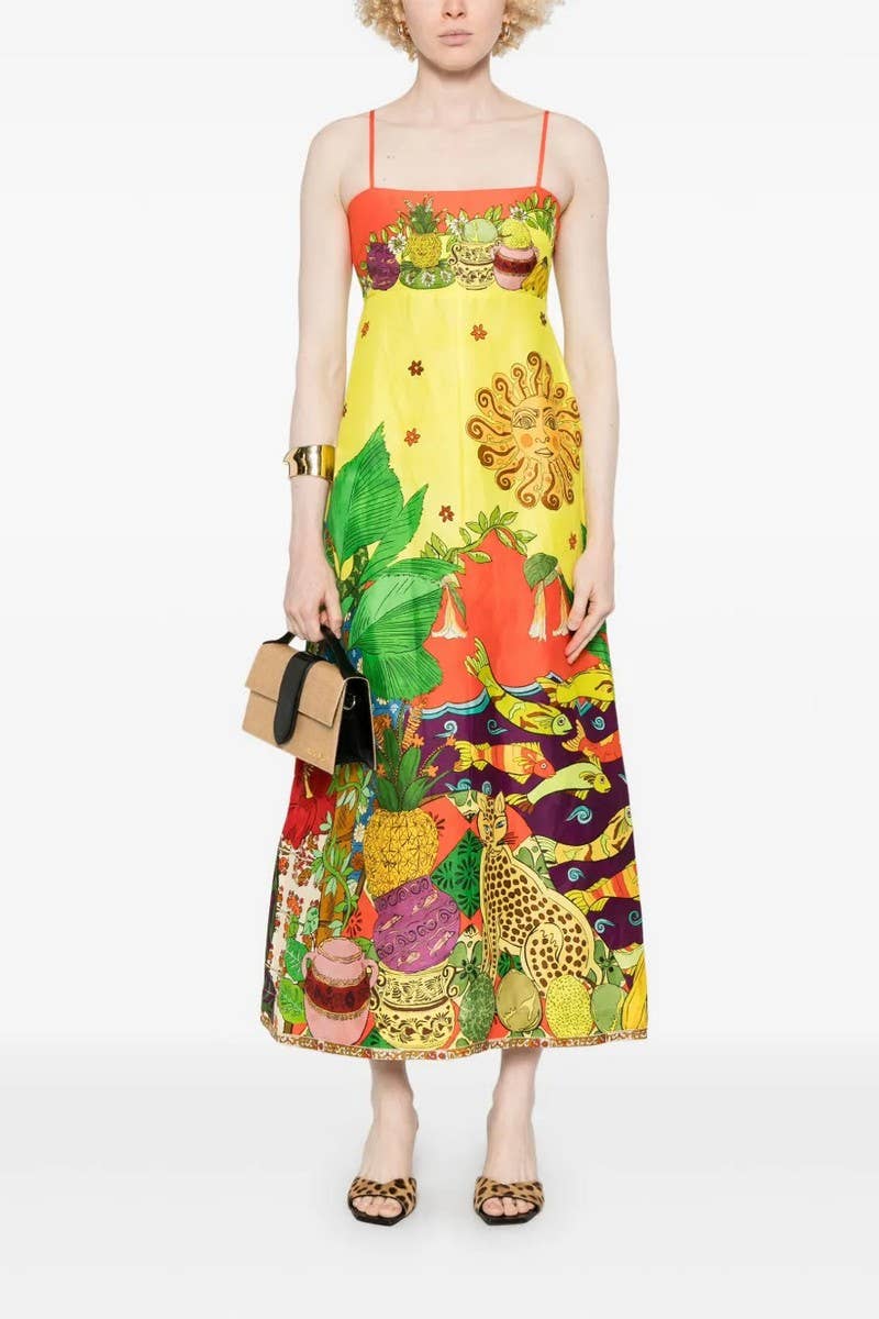 CWDHL0978_TEMPERAMENT HIGH WAIST SUSPENDER CASUAL DRESS