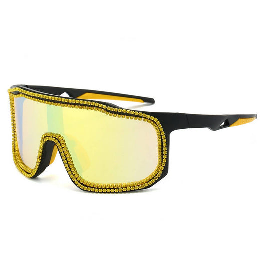 LARGE FRAME DIAMOND COLORFUL WINDPROOF SUNGLASSES