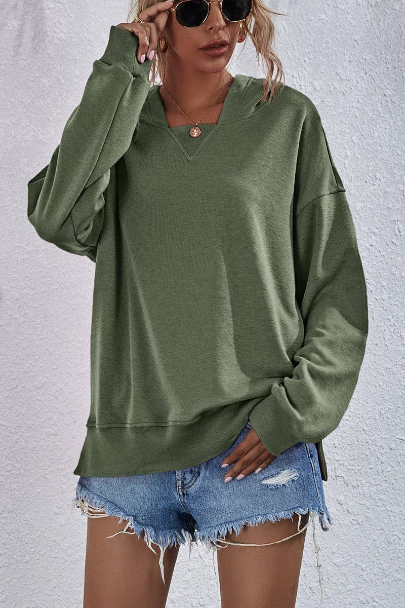 WOMEN CASUAL FLEECE HOODIE_CWOHOL0456