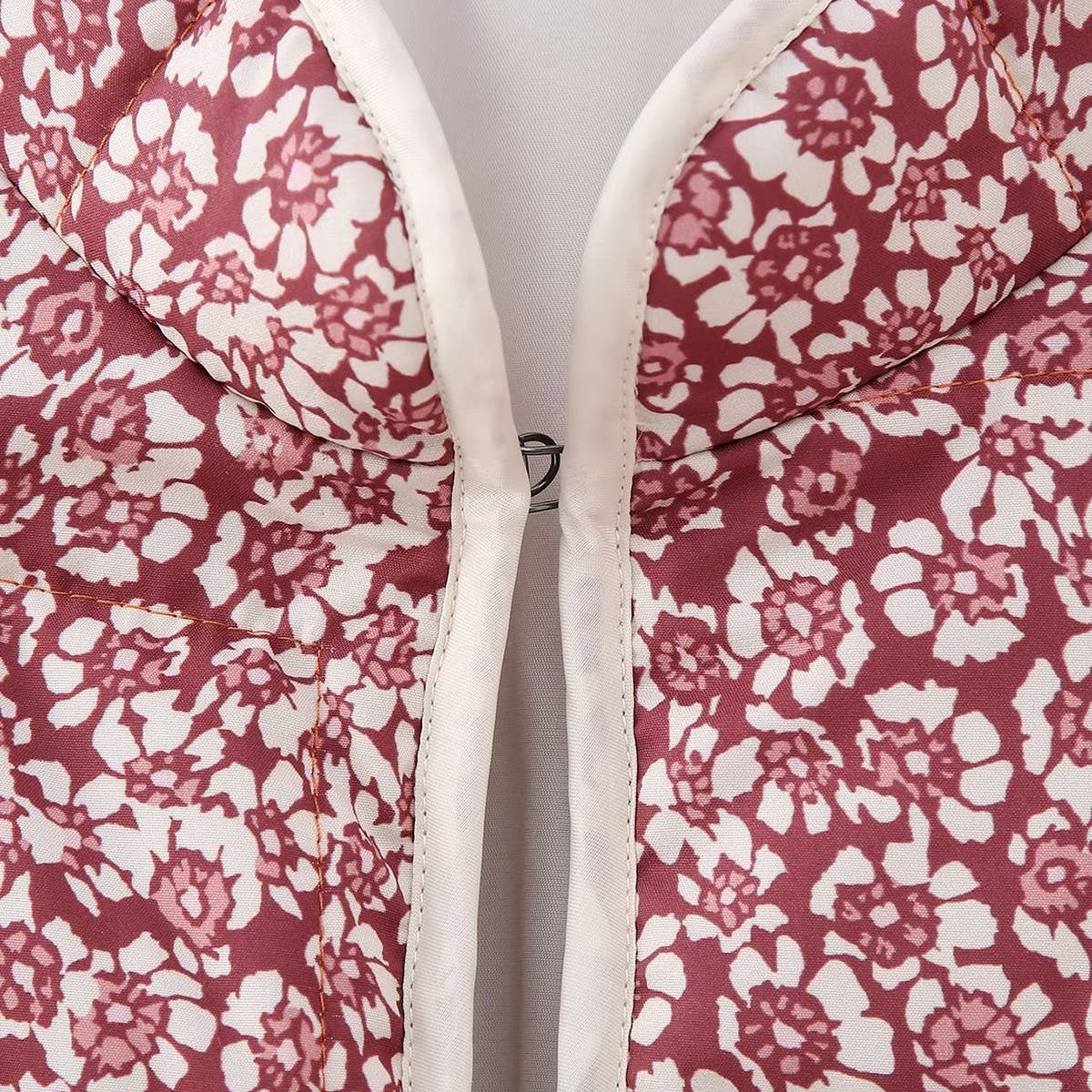 REVERSIBLE FLORAL LOOSE WARM QUILTED JACKETS