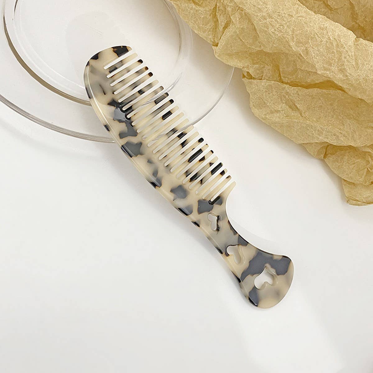 Vintage Acetate Heart Comb for Hair & Makeup