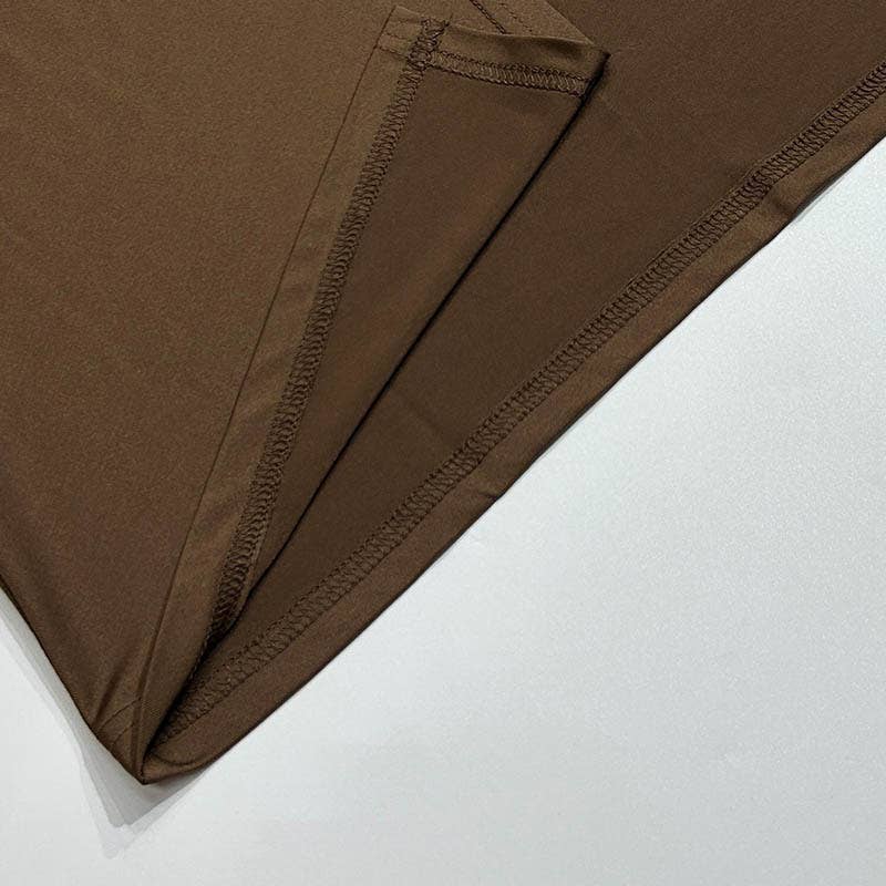 A backless sexy slit drawstring slimming dress