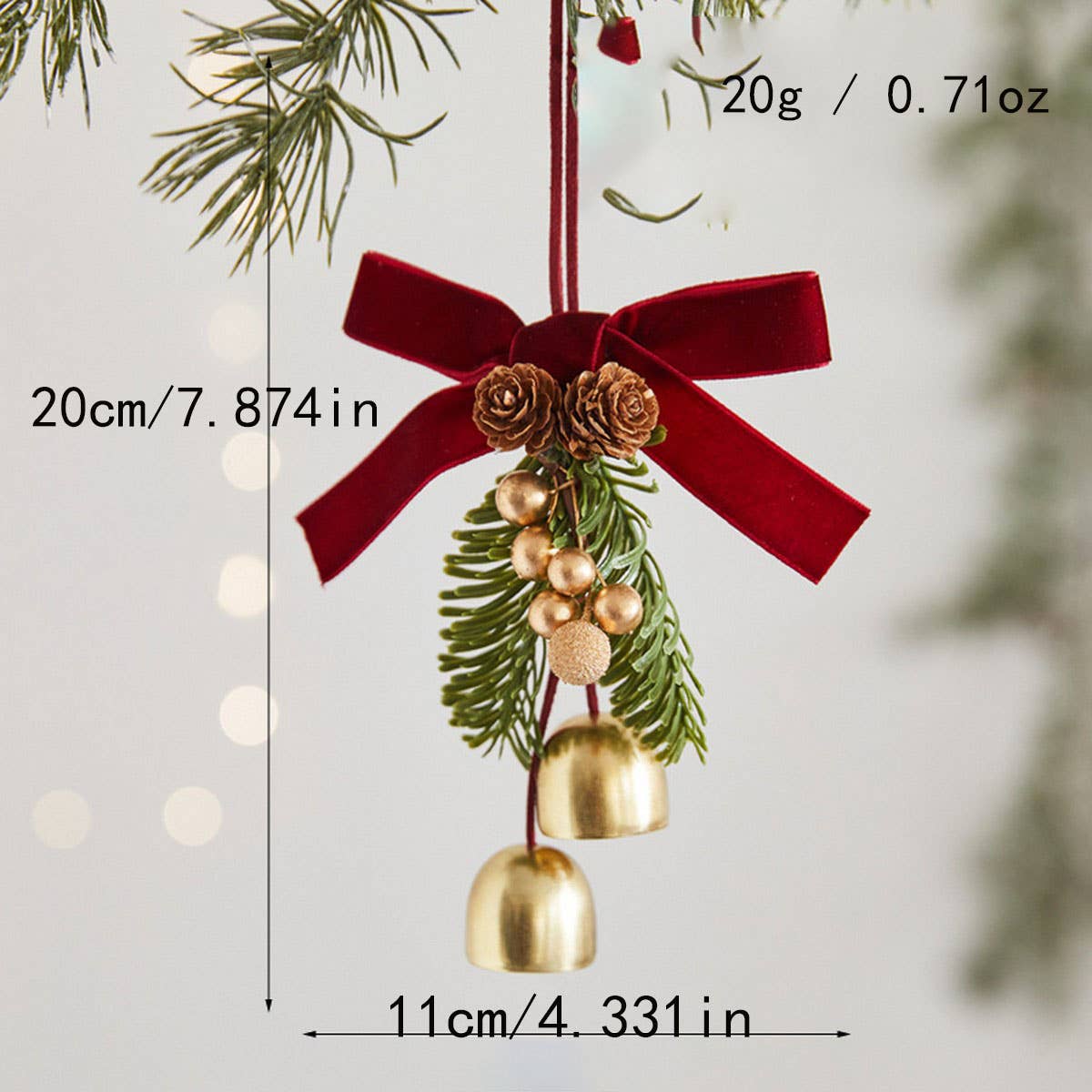 CWMM10420_CHRISTMAS REINDEER BELL DOOR HANGING ORNAMENT