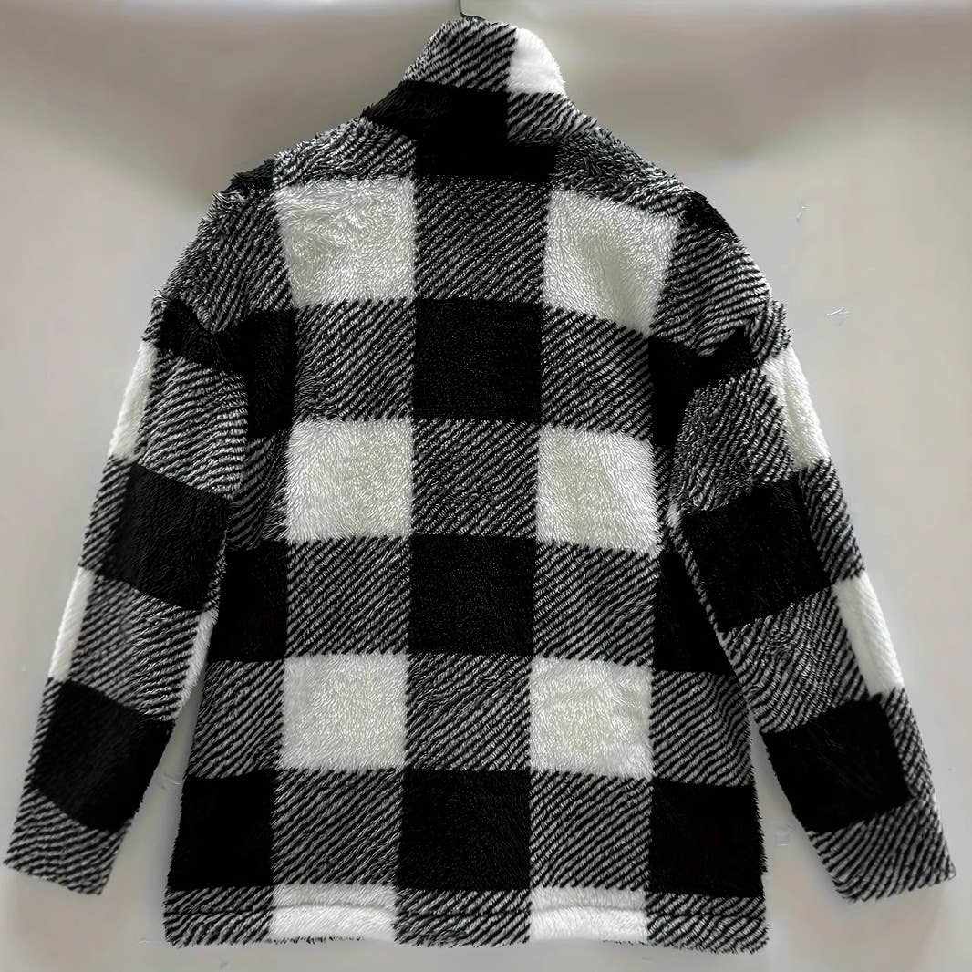 Grid Plush Joker More Fashionable Leisure Coat