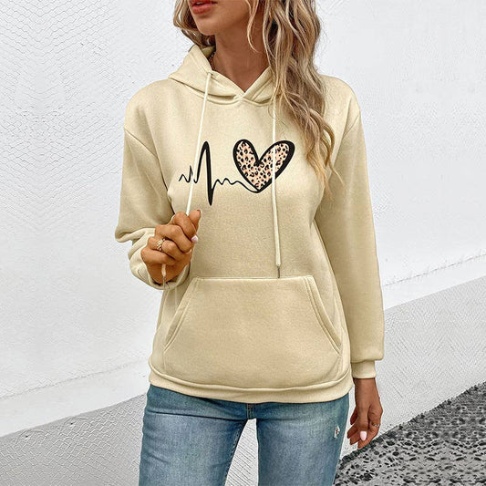 VALENTINE'S DAY PRINTED HOODIE JUMPER