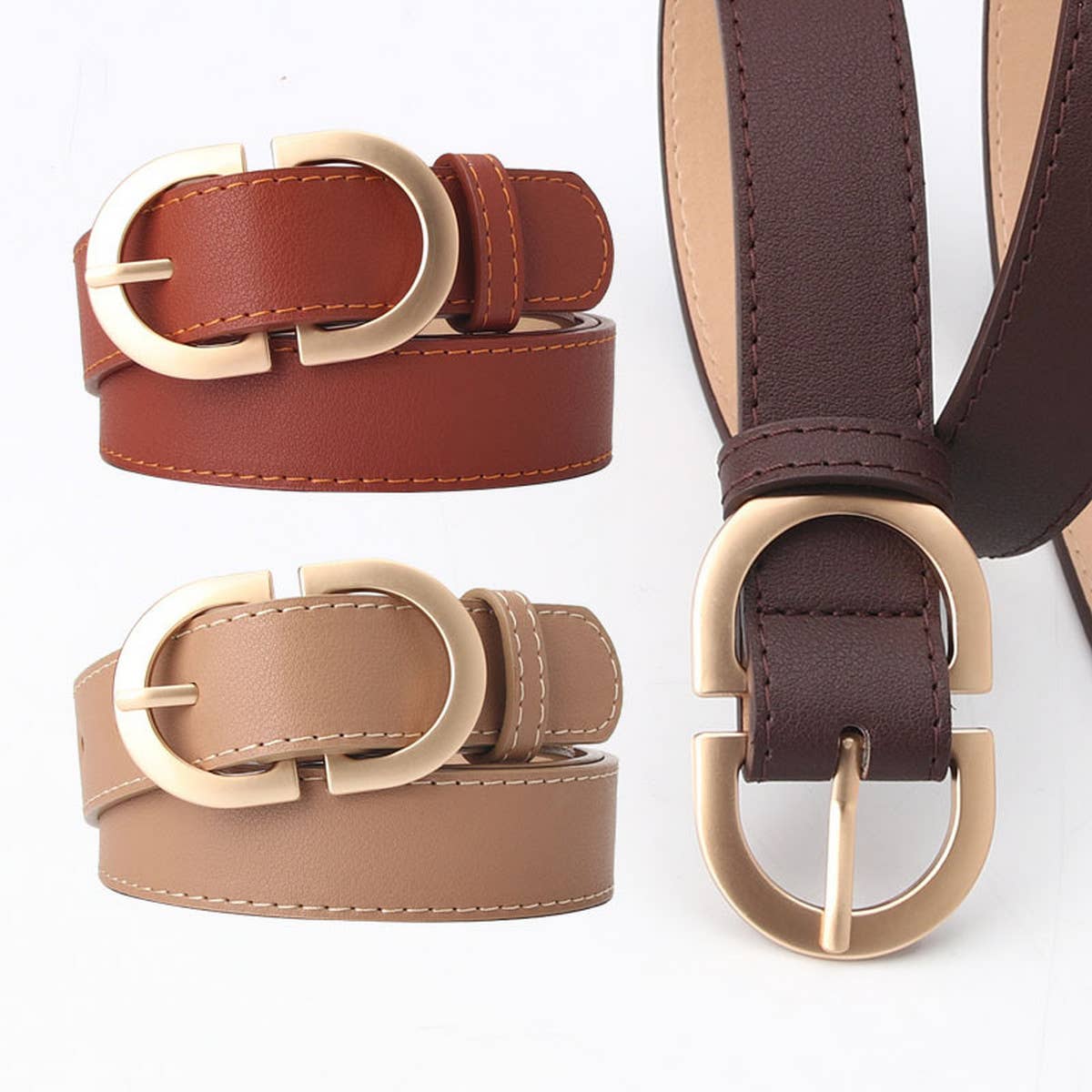 CWABE0897_CASUAL METAL BUCKLE BELT