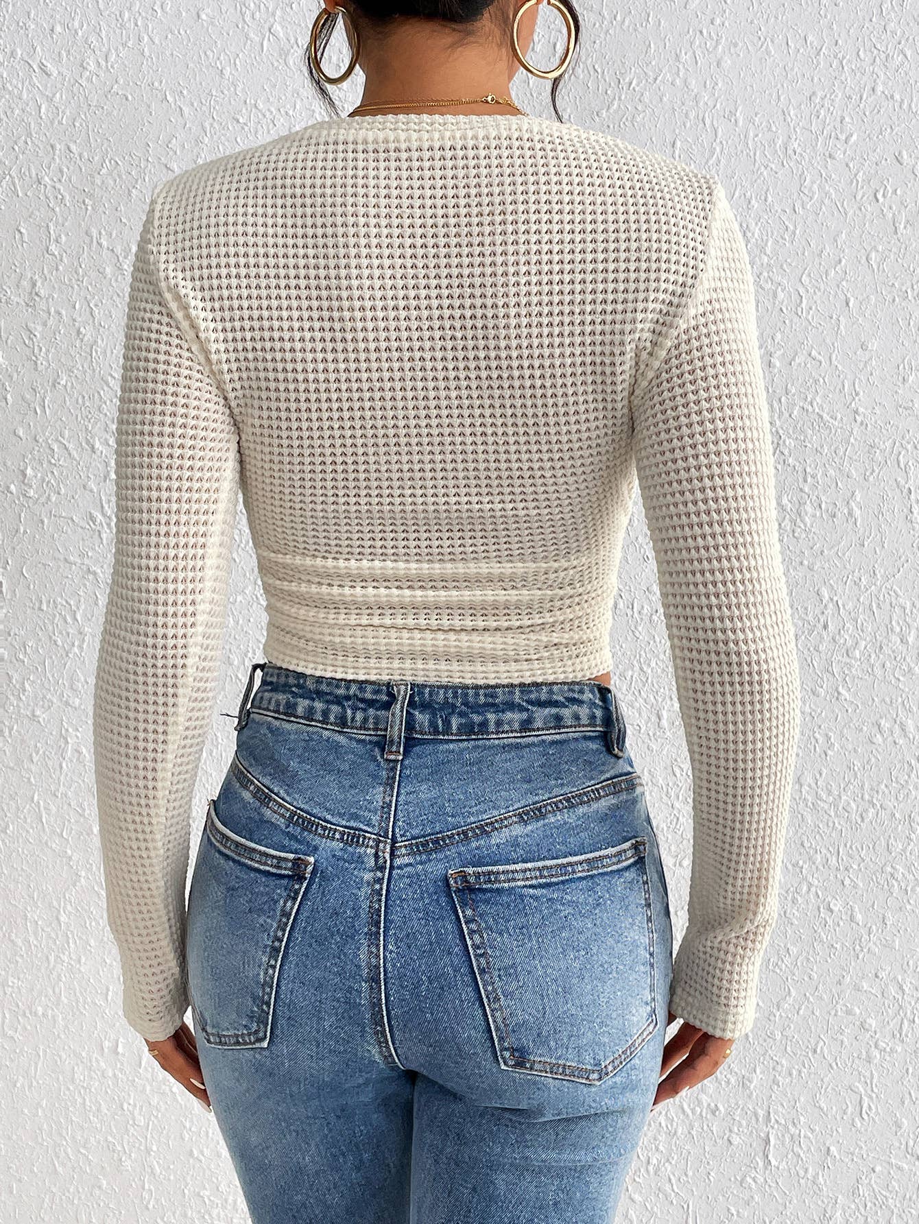SHORT TIGHT SEXY SQUARE NECK KNITWEAR