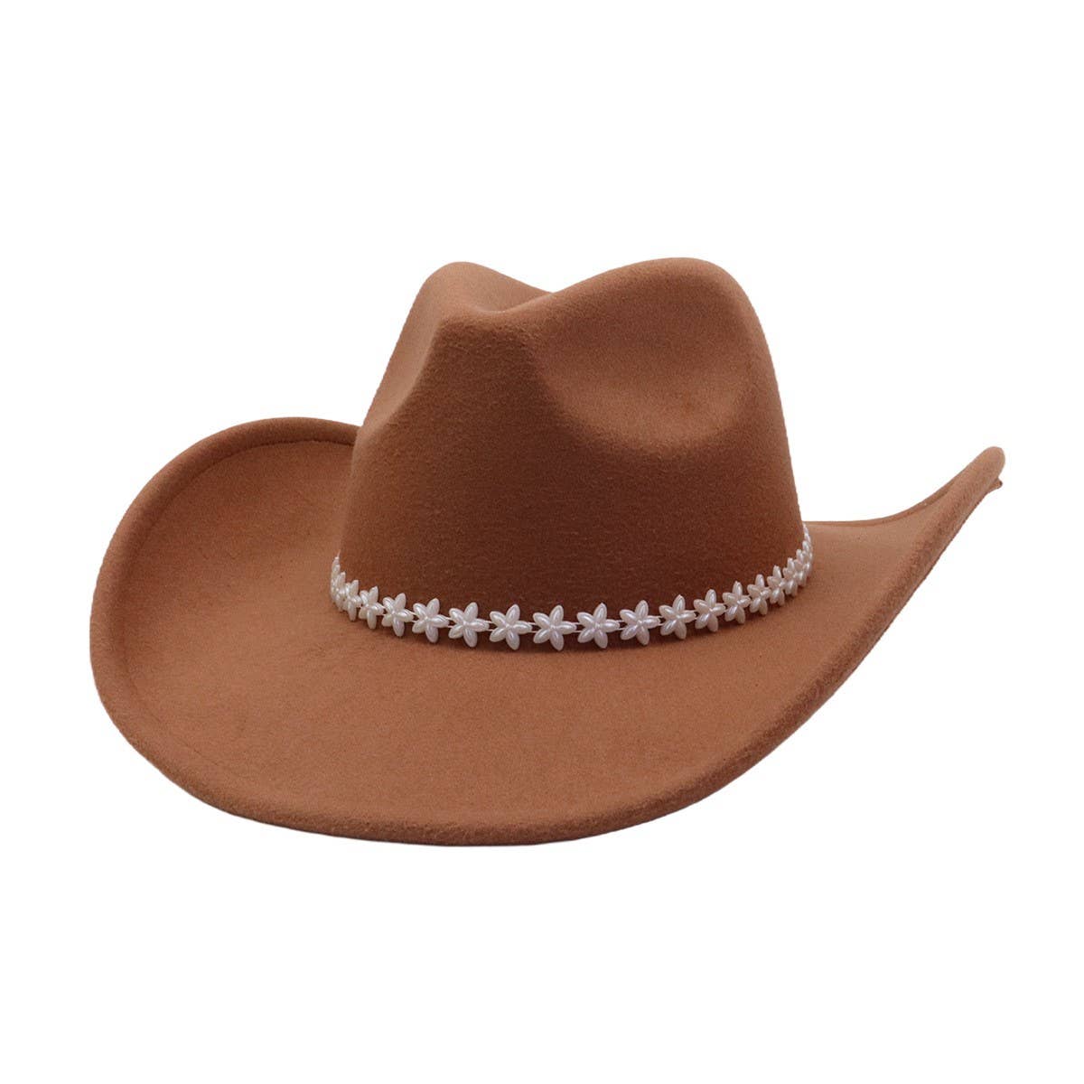 Western Ethnic  Felt Cowboy Fedora Hat_CWAH04433