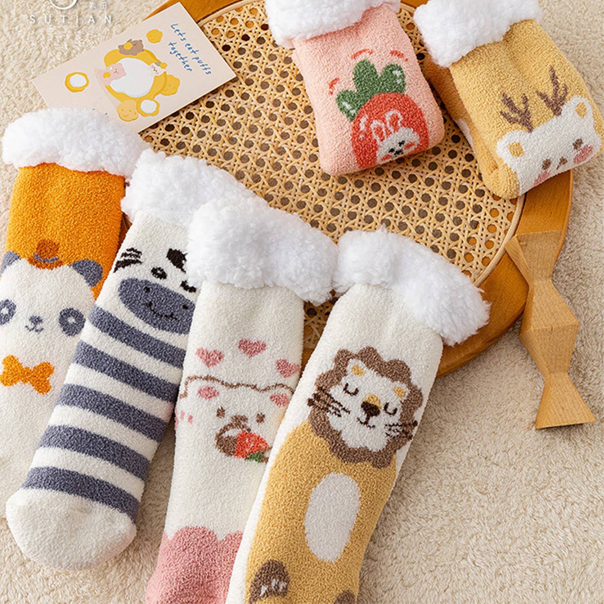 WINTER MID-TUBE NON-SLIP FLOOR SOCKS FOR WOMEN