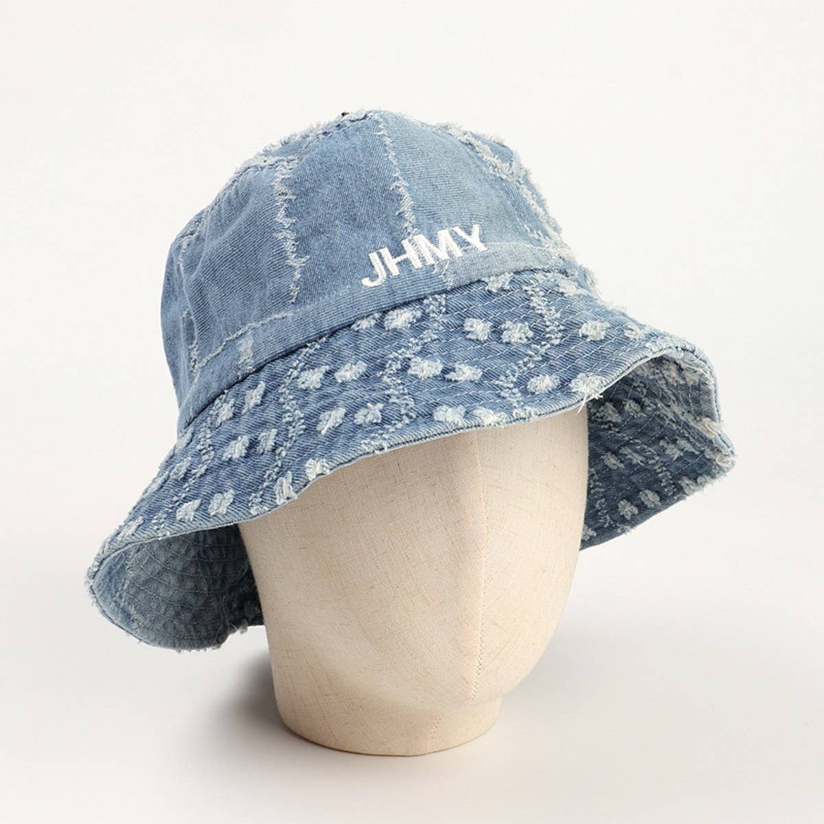 CWAH3279_NEW WASHED DENIM RETRO OLD BUCKET HAT