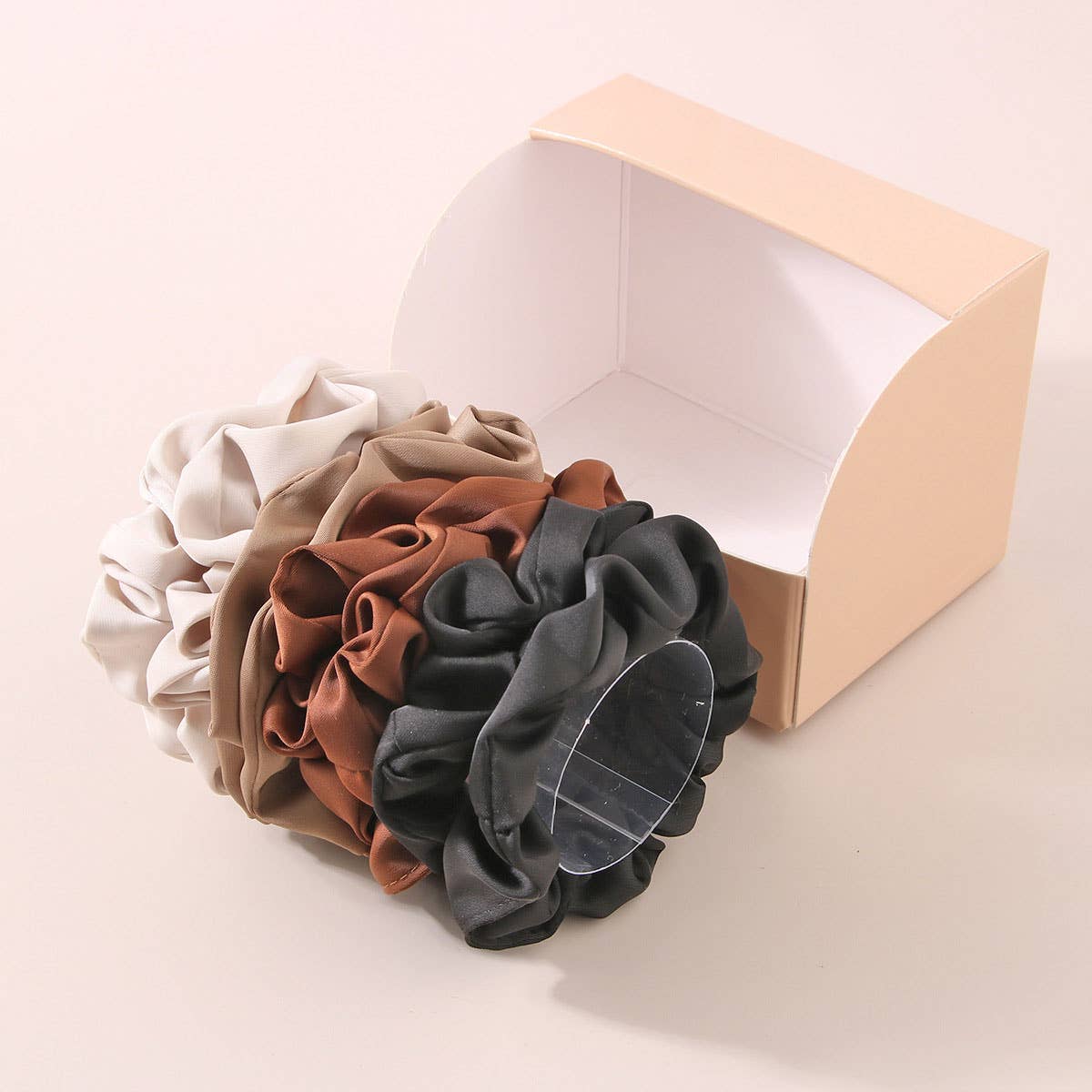 8PCS/BOX SATIN SCRUNCHIES FOR FALL HAIR ACCESSORIE_CWAHA0405
