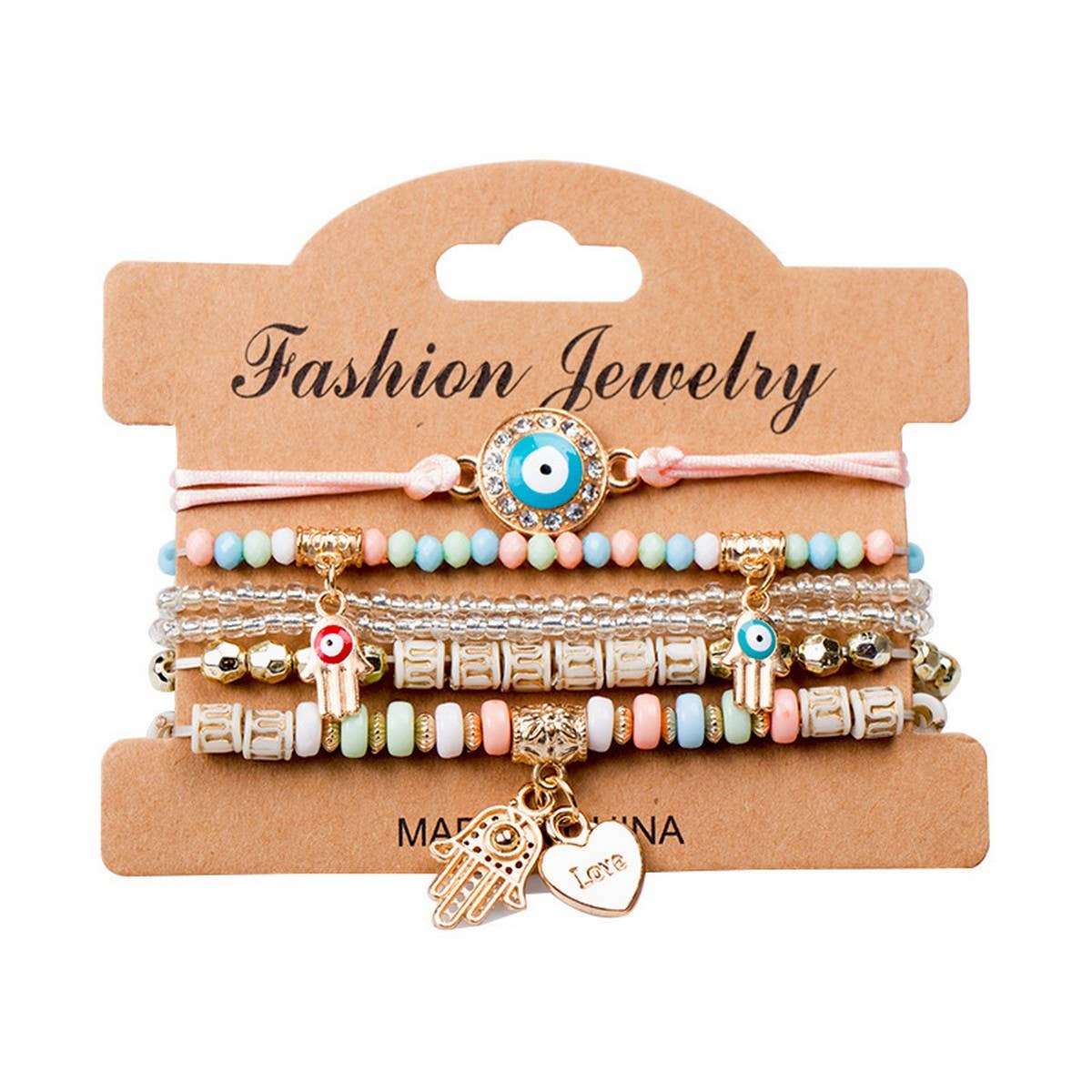 BOHEMIAN DEVIL EYE BEADED BRACELET_CWAJE1249