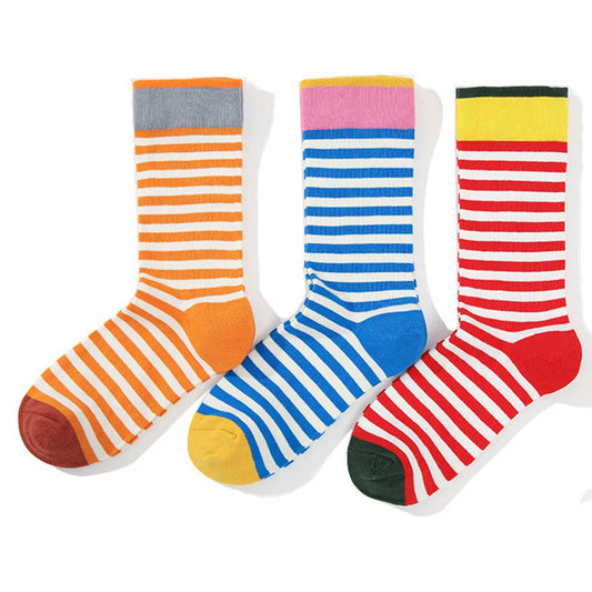 STREET SKATEBOARD STRIPED ATHLETIC SOCKS_CWMS0187