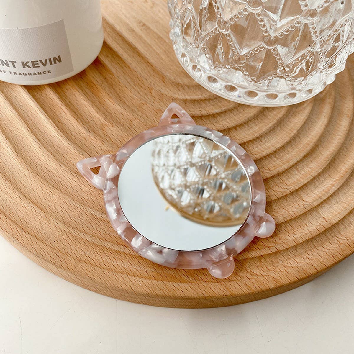 Cute Animal Acetate Mini Makeup Mirror, Portable