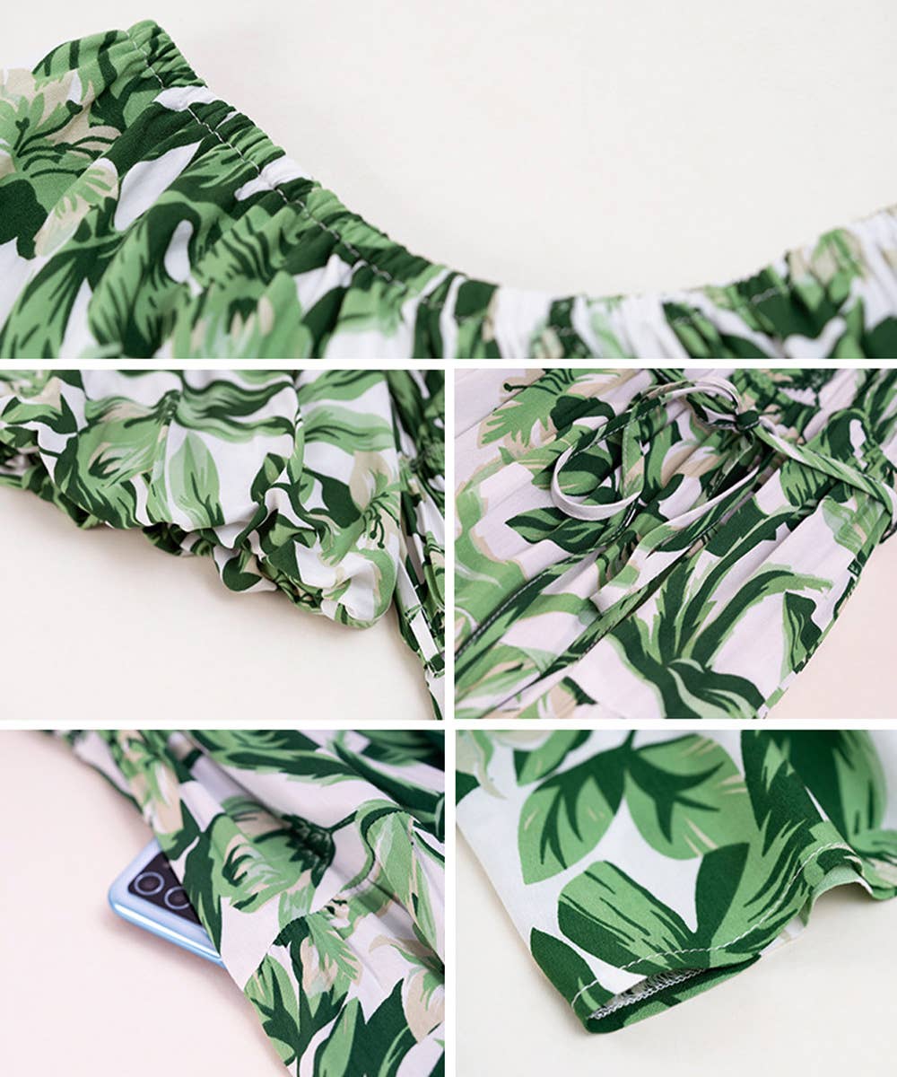 LONG SKIRT WITH PUFFED SLEEVES AND SQUARE COLLAR