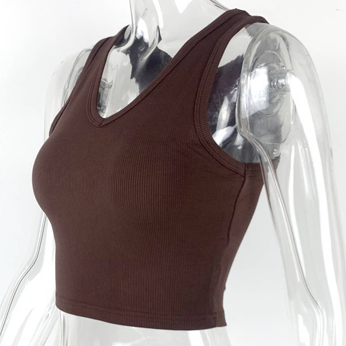 Ribbed Sexy Slim-Fit V-Neck Vest