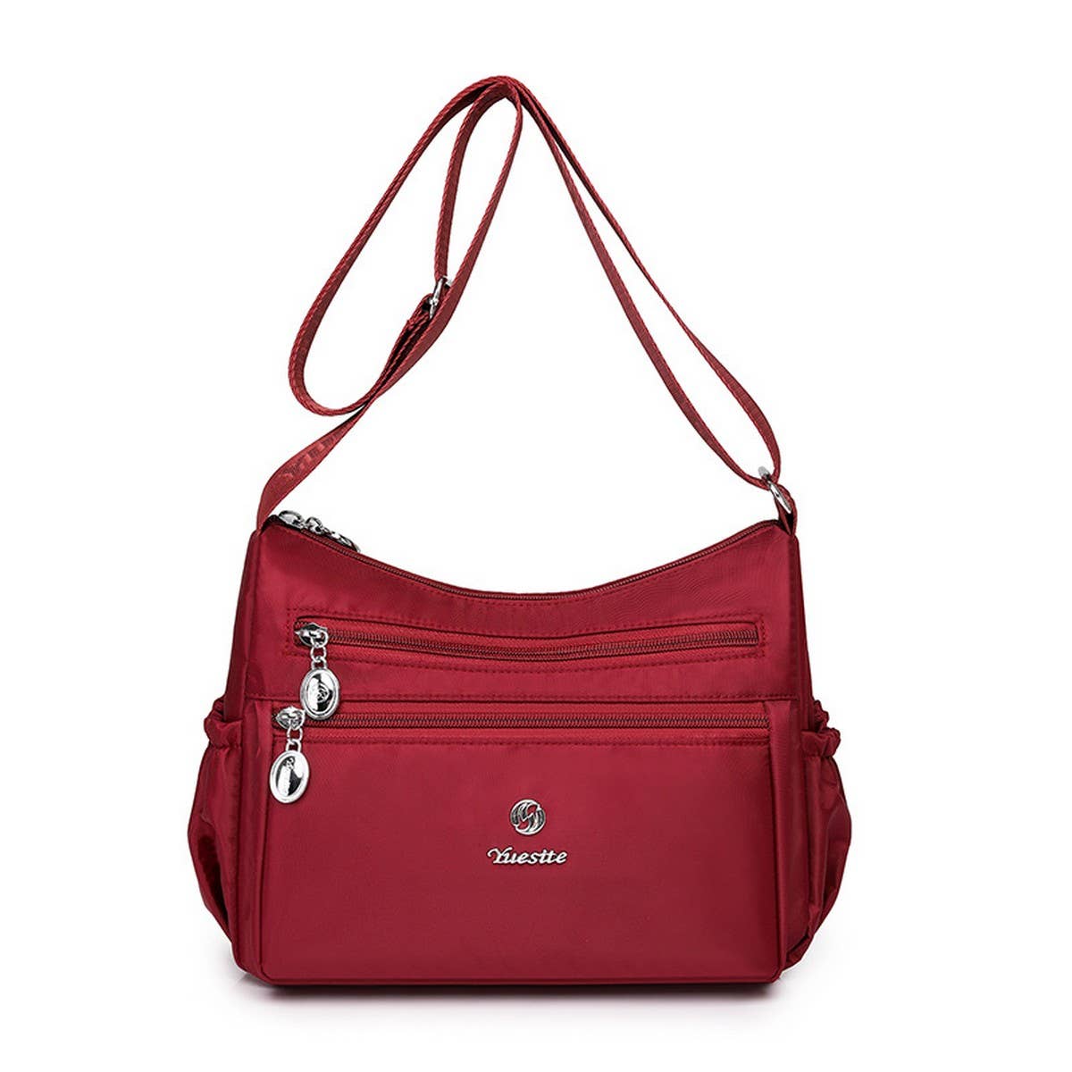 LIGHTWEIGHT WATER-REPELLENT NYLON SHOULDER BAG_CWAB3502