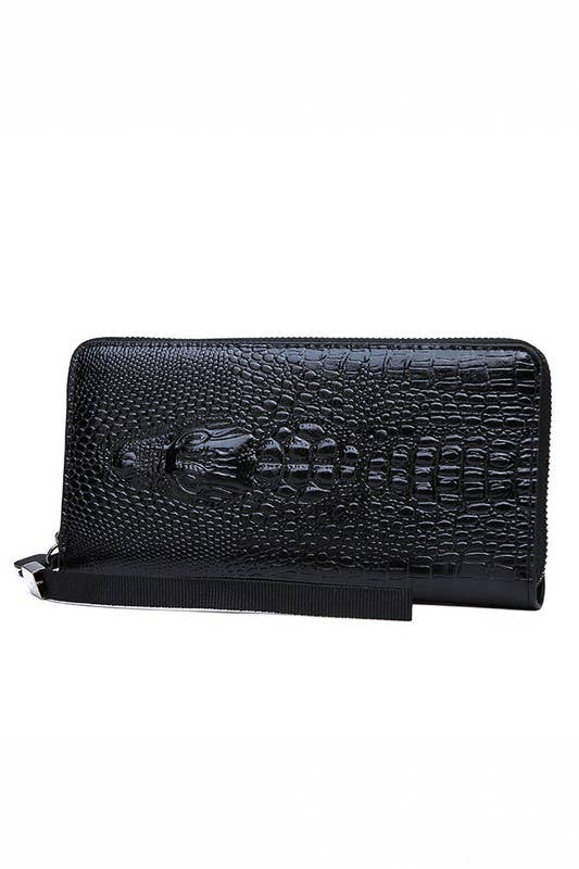 TEXTURE CROCODILE PATTERN LONG WALLET_CUAB0064