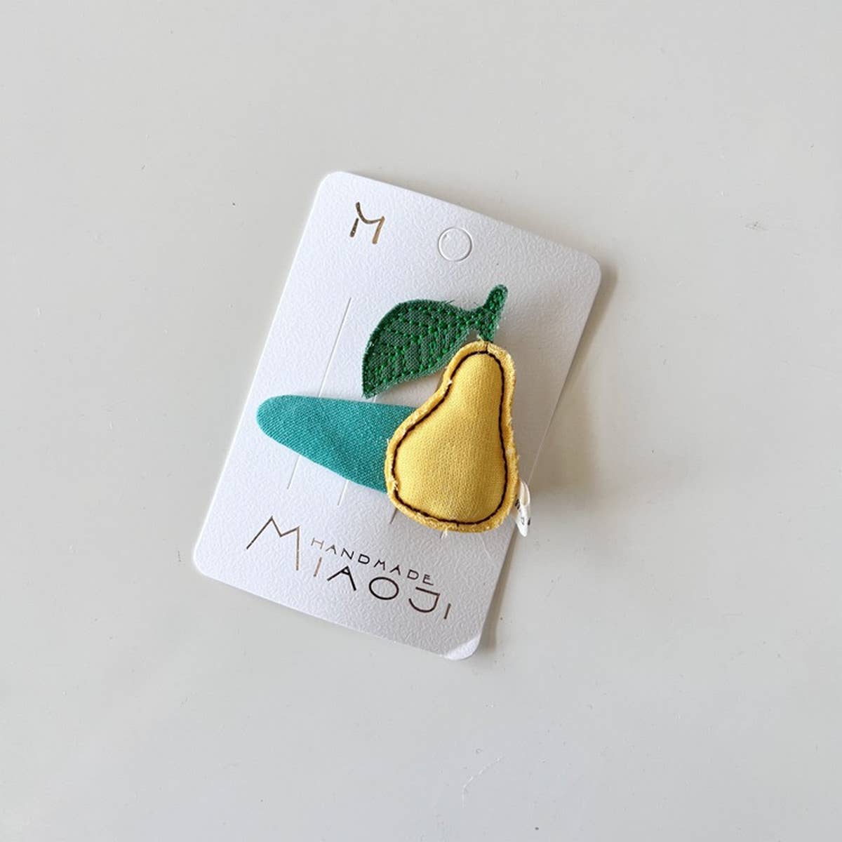 CHILDREN'S FABRIC HEART CLOVER EDGE HAIRPIN