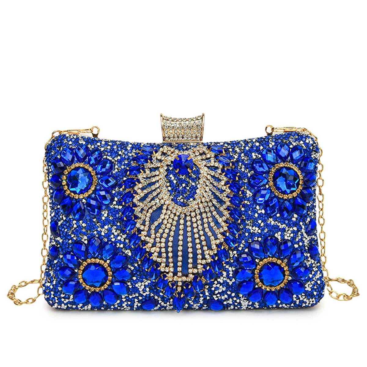 Fashionable rhinestone retro single-shoulder bag