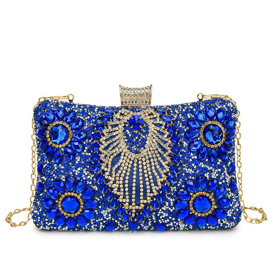 Fashionable rhinestone retro single-shoulder bag