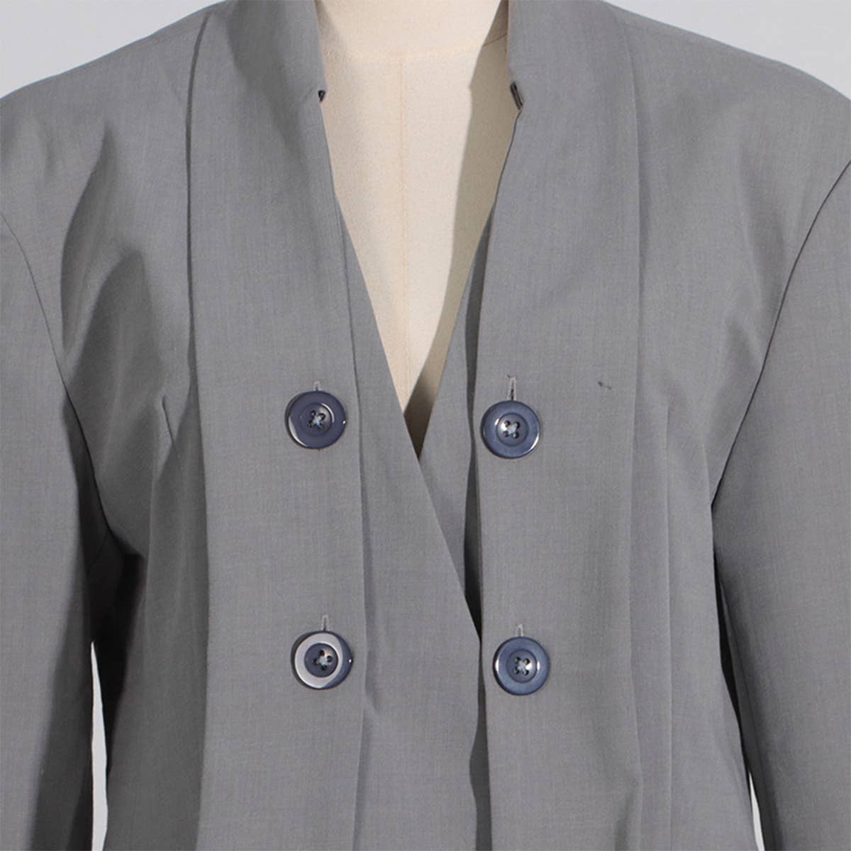 Elegant Solid Blazer with Button Patch Design