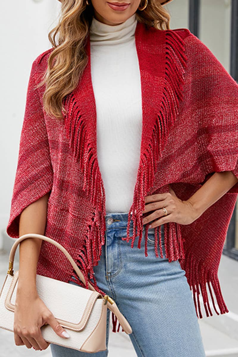 CWOCAS0011_ Shawl Wrap Cape Open Front Cardigan Sweater