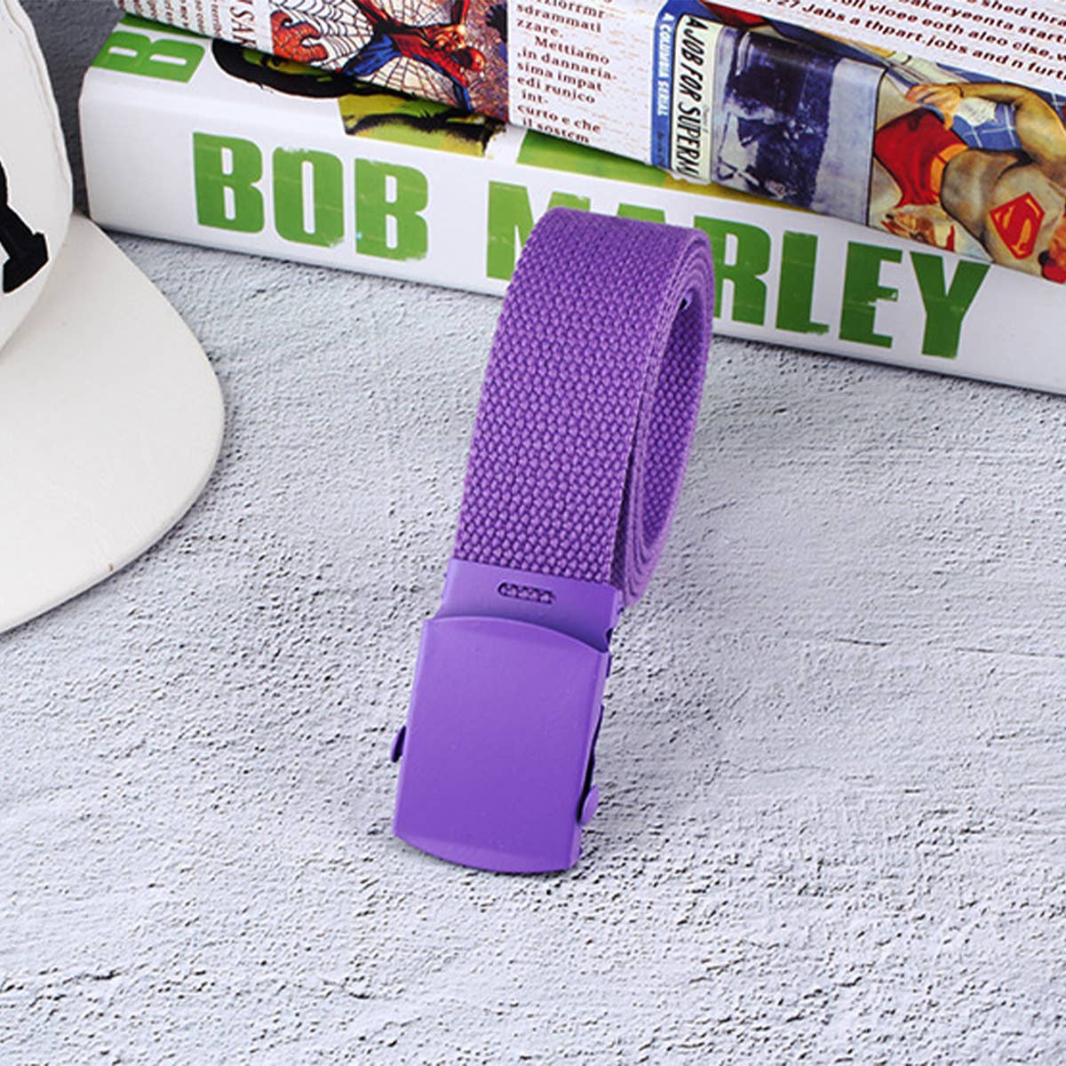 Cwabe0952_New Solid Color Versatile Spray Paint Buckle Belt