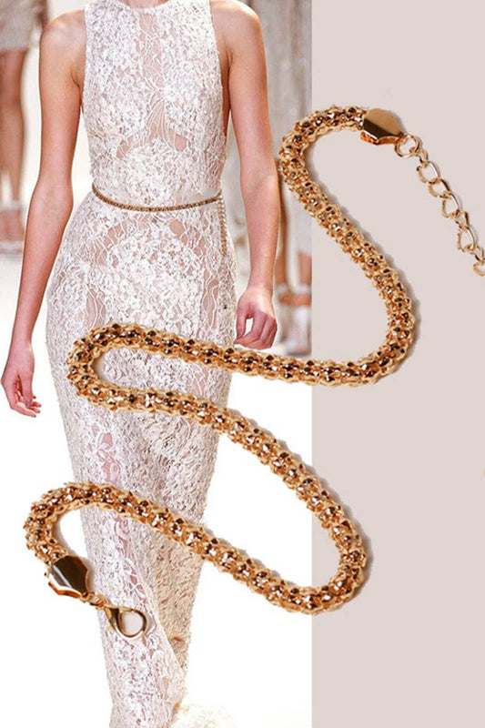 WOMEN MINIMALIST ROUND CORN WAIST CHAIN_CWABE0101