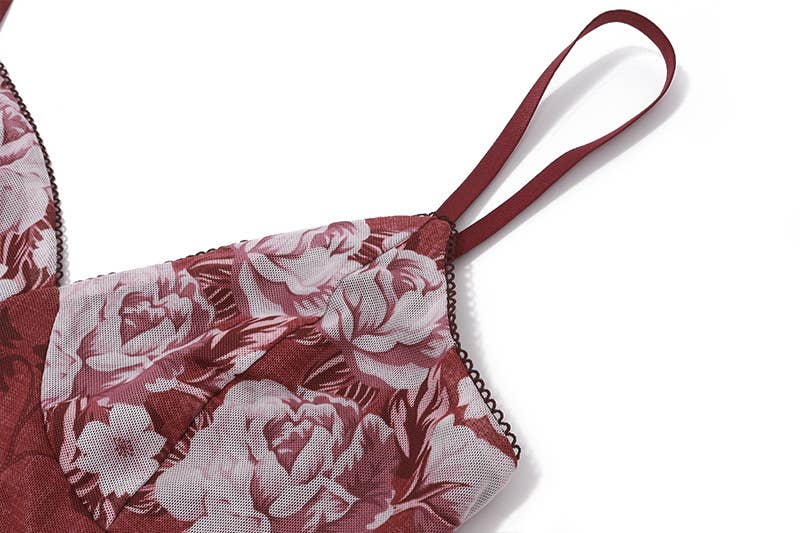 Vintage print haute couture camisole dress